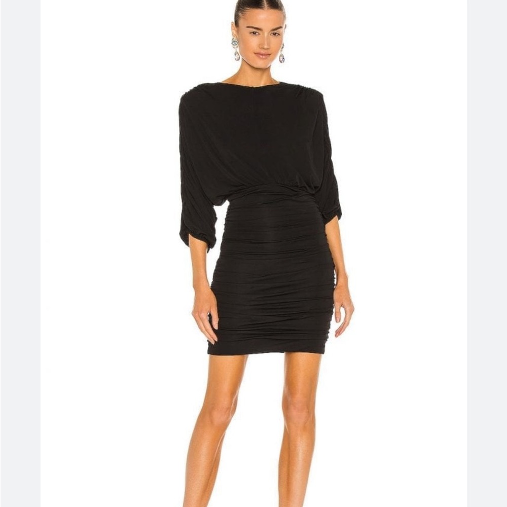 Cinq a Sept bria ruched black dress